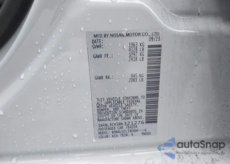 2024 Nissan Altima Sr Fwd из США, поврежденный, VIN 1N4BL4CV5RN321276